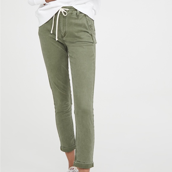 PAIGE green drawstring pants 30 - Picture 4 of 9